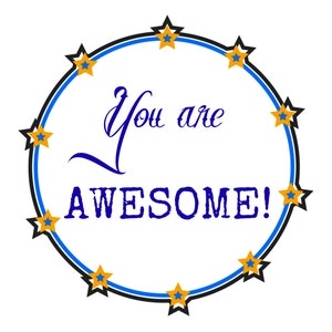 You are Awesome, print, printable, digital, frame, card, greeting cards, diy, bookmark, tags image 3