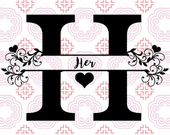 Custom name and initial, printable, print, card, frame, digital