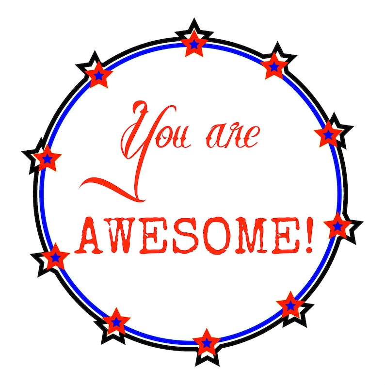 You are Awesome, print, printable, digital, frame, card, greeting cards, diy, bookmark, tags image 4