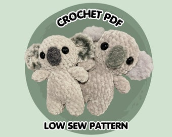Low Sew Kiki der Koala Häkelanleitung Machen Sie Ihr Eigenes Amigurumi Plushie