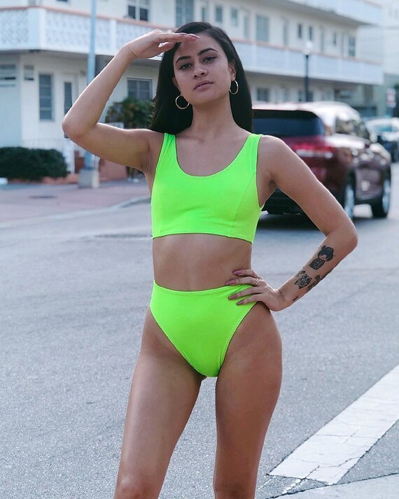 neon 2 piece swimsuits