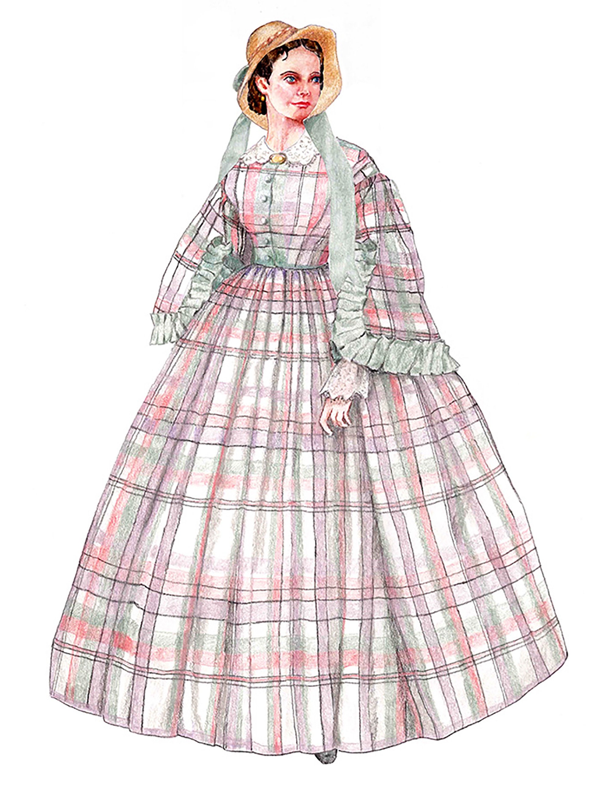 Paper Doll Digital, Printable, Victorian Lady Rose Ellen 1850 - Etsy