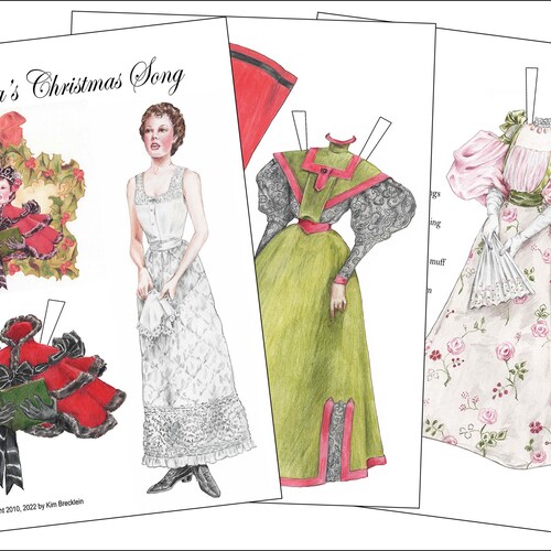 CHRISTMAS PAPER DOLL Printable Gabriella's Christmas - Etsy