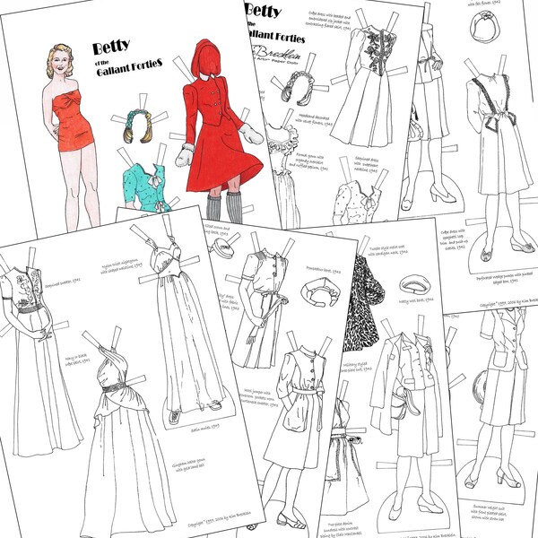 1940s Paper Dolls - Etsy