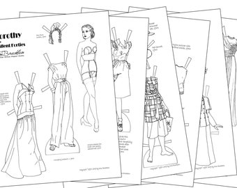 DOWNLOADABLE PAPER DOLL to color - Dorothy of the Gallant 1940s