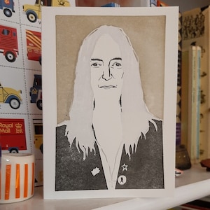 Patti Smith - Grußkarte - Letterpress - Handbedruckt - Blanko-Innen