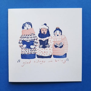 Bonne nouvelle - carte typographique - carte de Noël - carte imprimée à la main