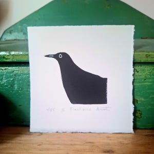 Blackbird Lino Print - Linocut - Original Print