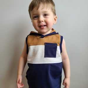SMD Youth Upton Color Block Top PDF Sewing Pattern, Projector sewing pattern, Gender neutral sewing pattern, boys sewing pattern