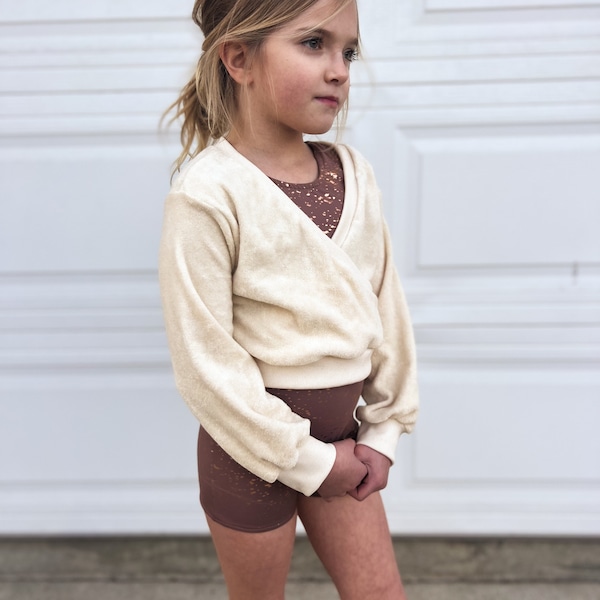 Smd Clara Ballett-Pullover, Ballett-Schnittmuster, Gymnastik-Schnittmuster, Anfänger-Schnittmuster, einfaches Kinder-Schnittmuster