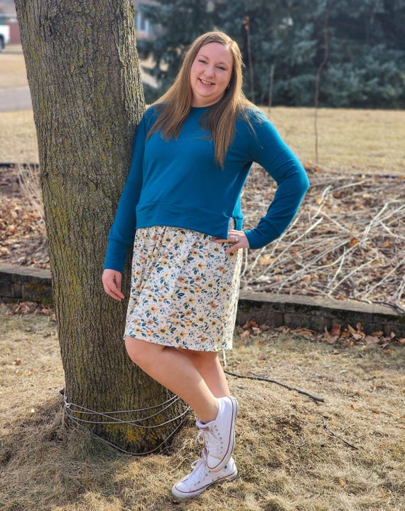 SMD Holly Sweatshirt Dress Sewing Pattern, Drop Waist, Sizes 0-32 (PDF  Download) Beginner - Etsy