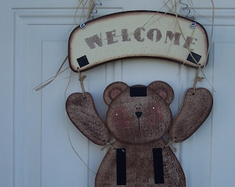 Welcome Bear  Door Decoration- Bare Bear Only