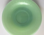 Vintage Anchor Hocking Fire King quot Jane Ray quot 6 inch Jadeite Jadite Saucer, Ribbed Front, Smooth Back