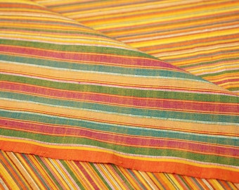 Yellow Striped Fabric 100% Organic Cotton