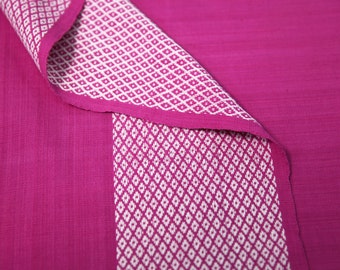 Bright Pink Fabric with White Border Design 100% Organic Cotton