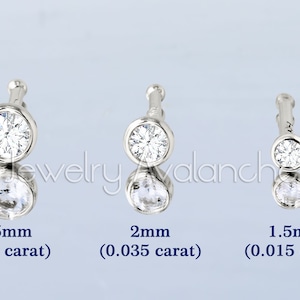 Solid 14K White Gold Ball Nose Stud - Micro Ball Nose Stud - In 22 Gauge 24 Gauge 26 Gauge 28 Gauge - 1mm - 1.4mm Ball - Nose Pin - Foto 11