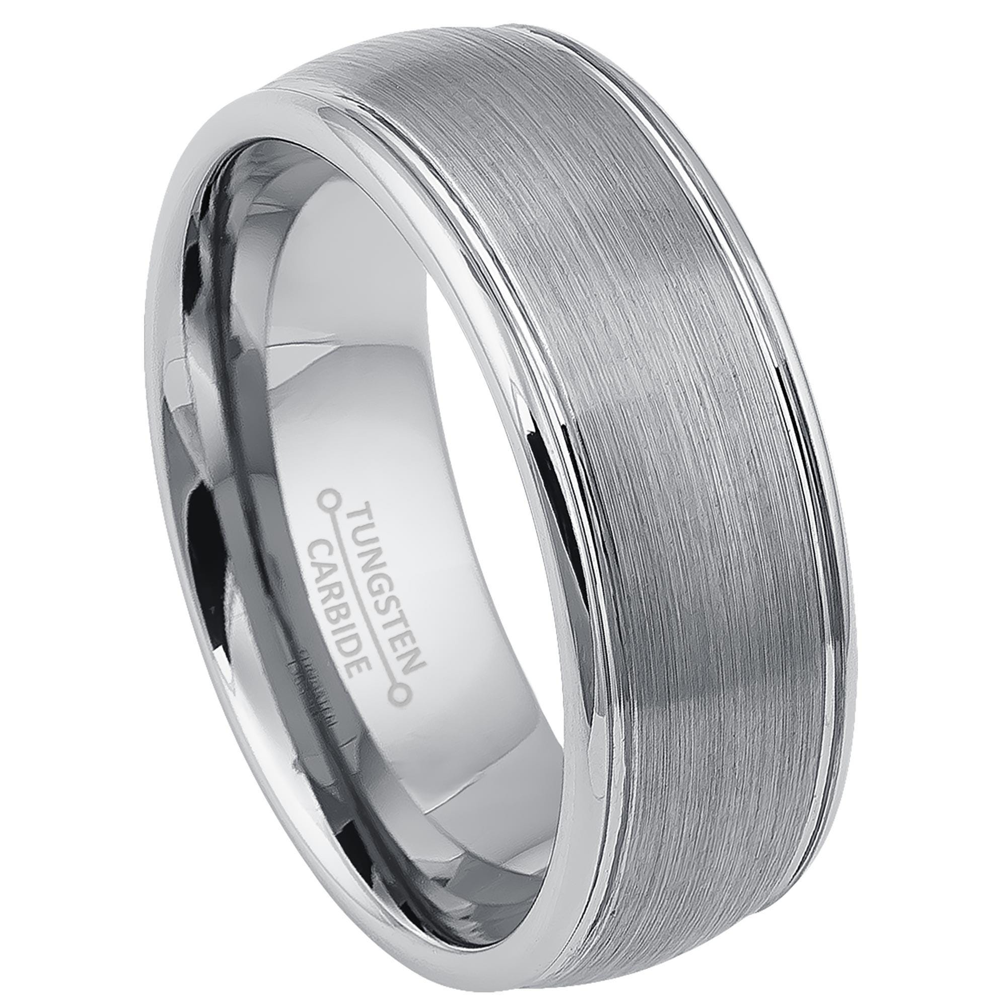 Fede Nuziale Classica Carburo Di Tungsteno 8 Mm Cupola – Unisex – Fatta In USA - 2