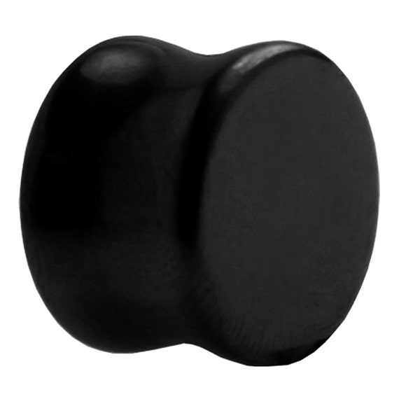 Body Piercing Jewelry Ear Gauges Black Onyx Stone Plugs Double Flare