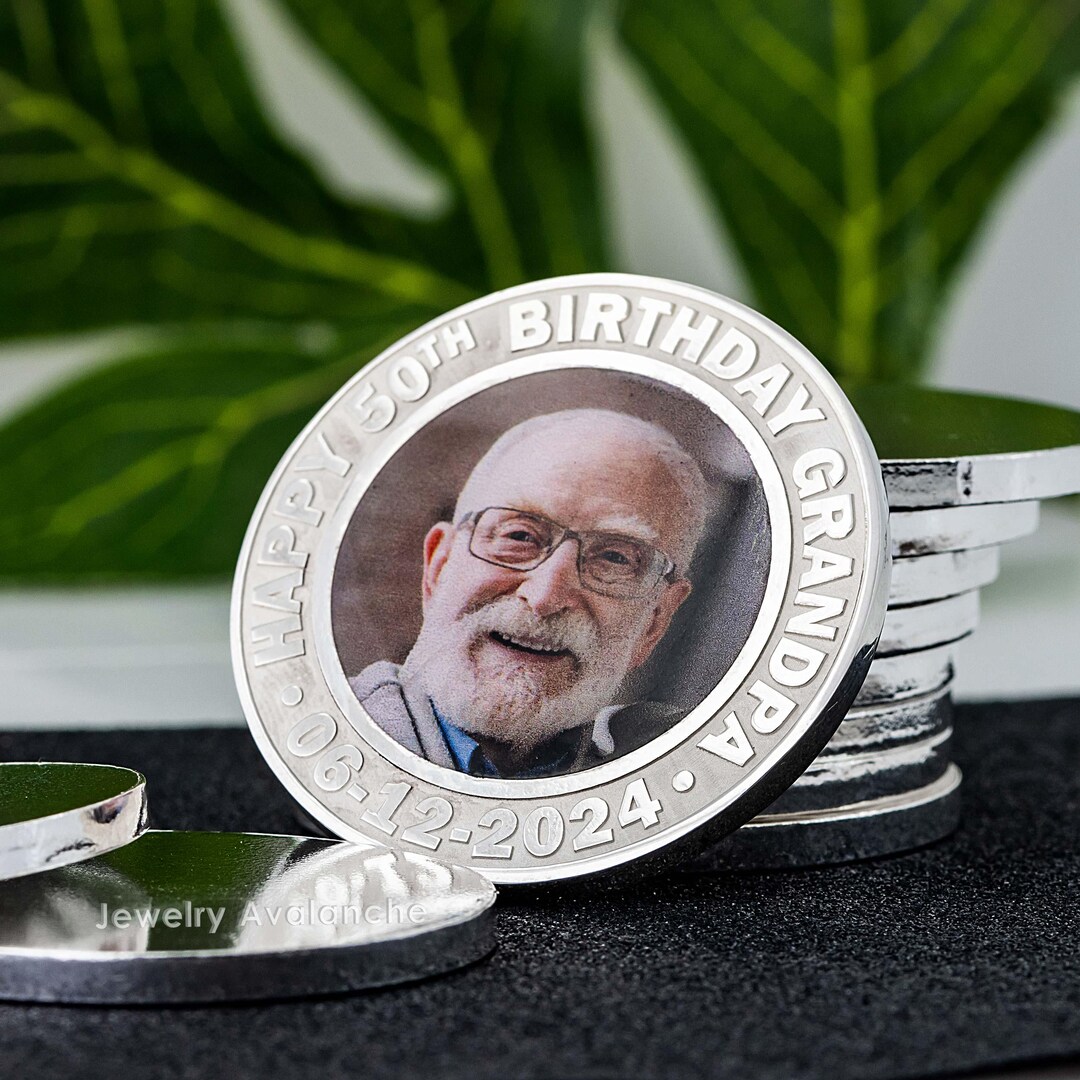 Personalized Fine Silver Coin Colored Photo Print and Laser Engraving ...