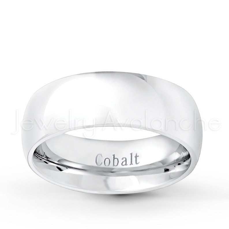 Bride and Groom Ring CT252-294 7mm  5mm Polished Finish Classic Dome Comfort Fit Cobalt Chrome Wedding Rings His /& Her Wedding Band Set