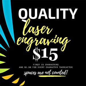 Quality Custom Laser Engraving, 360 Pattern Engraving, Personalized Engraving, Inside and Outside Ring Engraving JA-ENGV