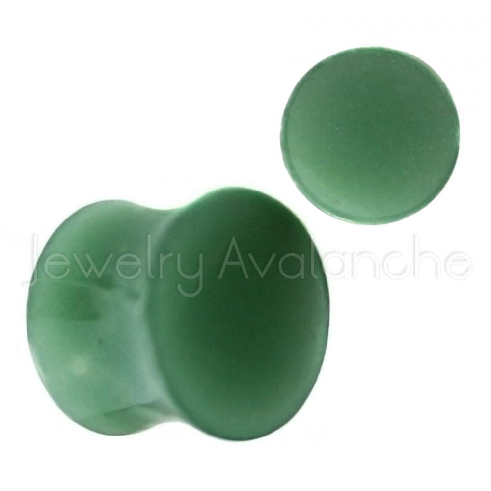 Jade Stone Ear Plugs Stone Ear Gauges Shiny Glossy Texture Etsy