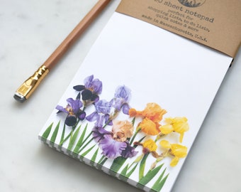 Botanical Note Pads  ~ tulips ~ iris ~ ferns ~ wildflowers ~ memo pad ~  floral stationery