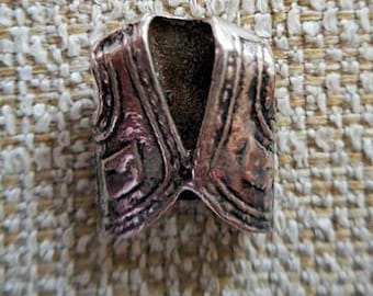 Vintage Sterling Silver Mexican Vest Bracelet Charm, Very Old, See All Pics