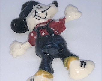 Vintage 1960s 2 X 1 Inch Minnie Mouse Plastic Brooch Pin, Collector's Item, Disney Brooch Pin, Pics
