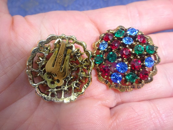 Rare Find, Weiss AB Crystal Butterfly Pin And Clip-On Earrings, Circa 1950, Collector, Gift, Pics View 4