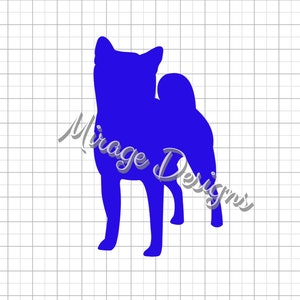 Shiba Inu Silhouette Decal - Free Name Personalization Vinyl Car Decal