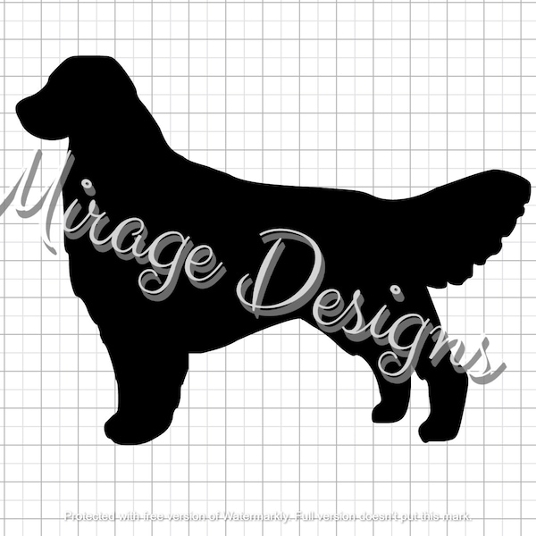 Golden Retriever Silhouette Decal - Free Name Personalization Vinyl Car Decal