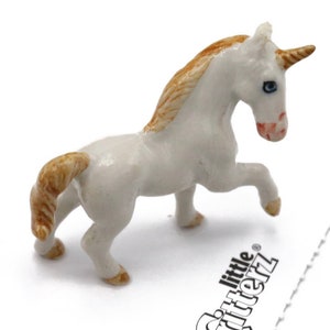 UNICORN HORSE PONY Miniature Porcelain Figurine