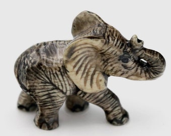 AFRICAN ELEPHANT calf SAVANNAH Miniature Porcelain Figurine