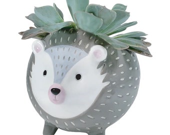 CERAMIC HEDGEHOG PLANTER