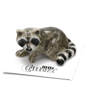 RACCOON TRASH PANDA Miniature Porcelain Figurine