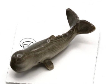 SPERM WHALE Miniature Porcelain Figurine