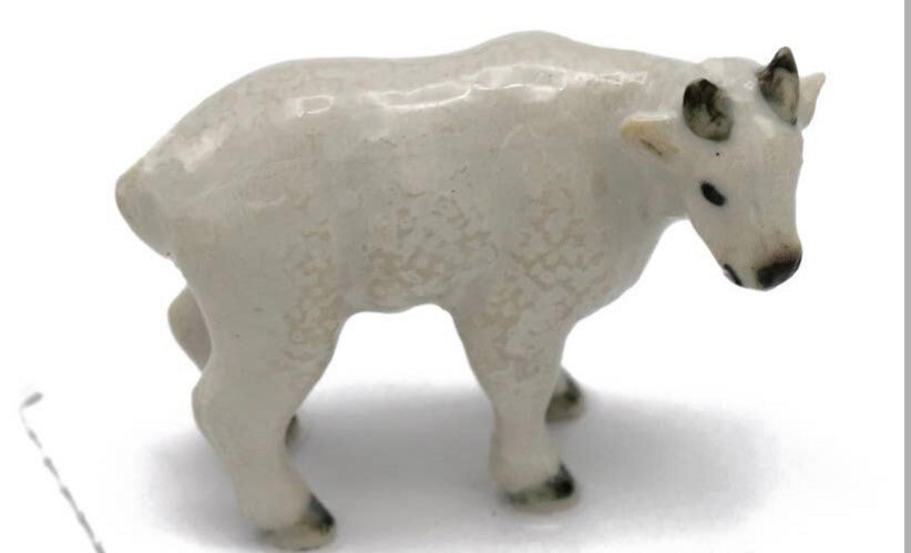 MOUNTAIN GOAT Miniature Porcelain Figurine