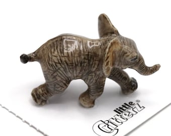 AFRICAN ELEPHANT CALF Miniature Porcelain Figurine