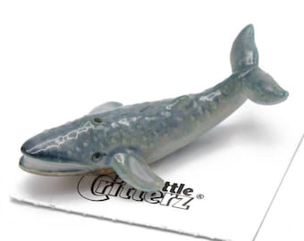 BLUE WHALE Miniature Porcelain Figurine