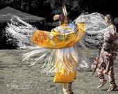 Native American Dancer Photography, Powwow Ceremonial Navajo Shawl Dance Art, American Indian Wall Art, Native American Photography Print