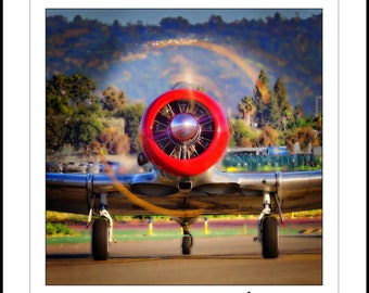 Vintage Airplane Photography, Airplane Propeller Art Prints, WW II Airplane Photography, T-6 Aircraft Photo Art, Condor Squadron Art Prints