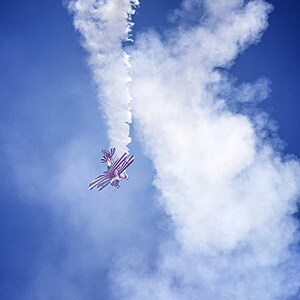 Aerobatic Airplane Photography, Smoke Aerobatic Airshow Flight Photography, Vintage Aircraft Aviation Photography, Aerobatic Flight Art