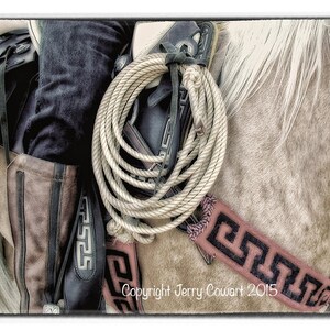 Cowboy With Lasso Horseback Riding Out On The Trail Fine Art Western Photography Print