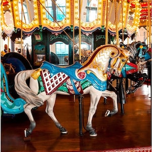 Carousel Horse Art, Santa Monica Pier Carousel Horse Photography, Carousel Horse Art Print