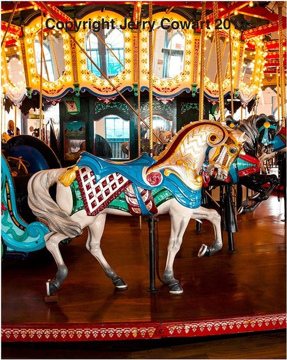Carousel Dancing Horse at Santa Monica Pier California Fine | Etsy