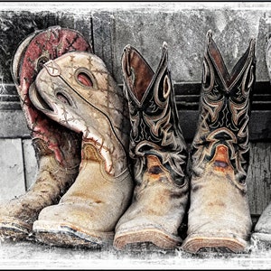 Cowboy Boots Photography Print, Cowboy Boots Photo Art, Cowboy Western Art, Cowboy Life Fine Art Photography Print