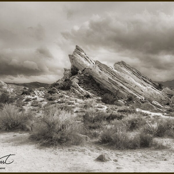 Desert Landscape Rock Art Prints, Clouds Mountain Top Art, Vasquez Rocks Art Prints, Rock Climbing Photography Print, Rock Formation Art