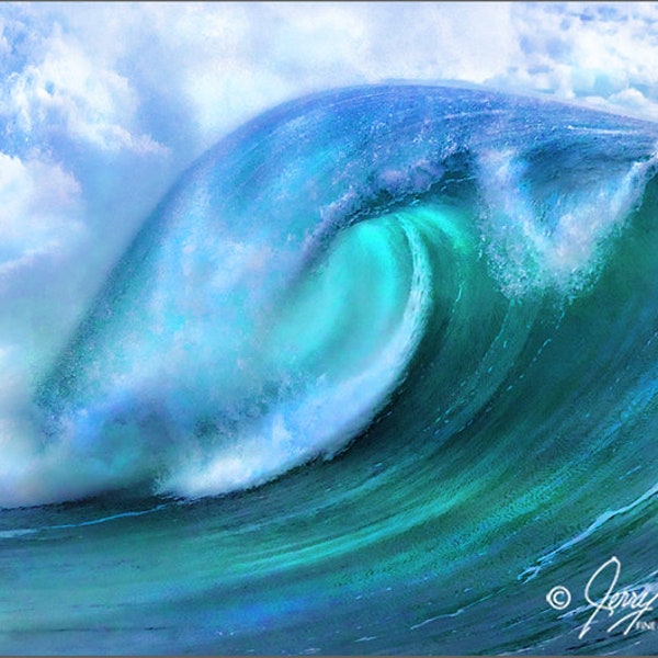 Beach Wave Photography, Beach Print, Ocean Waves Photography, Beach Aqua Blue Wave Art Decor, Ocean Photography, Beach Waves Fine Art Print.