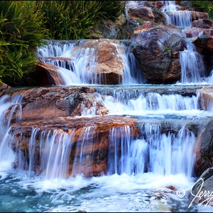 Waterfalls Silky Smooth Magical Waterfalls Fine Art Photography Print, Waterfalls Art Prints, Fountain Waterfalls Photo Art